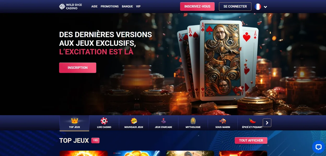 Wild Dice Casino France casino en ligne
