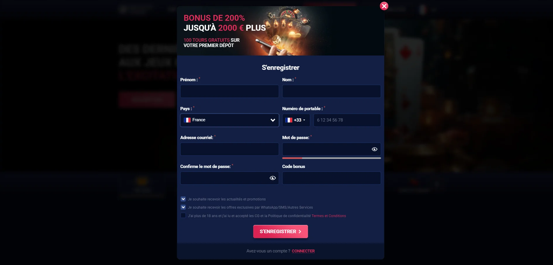 Comment s'inscrire sur Wilddice casino? - guide pas à pas